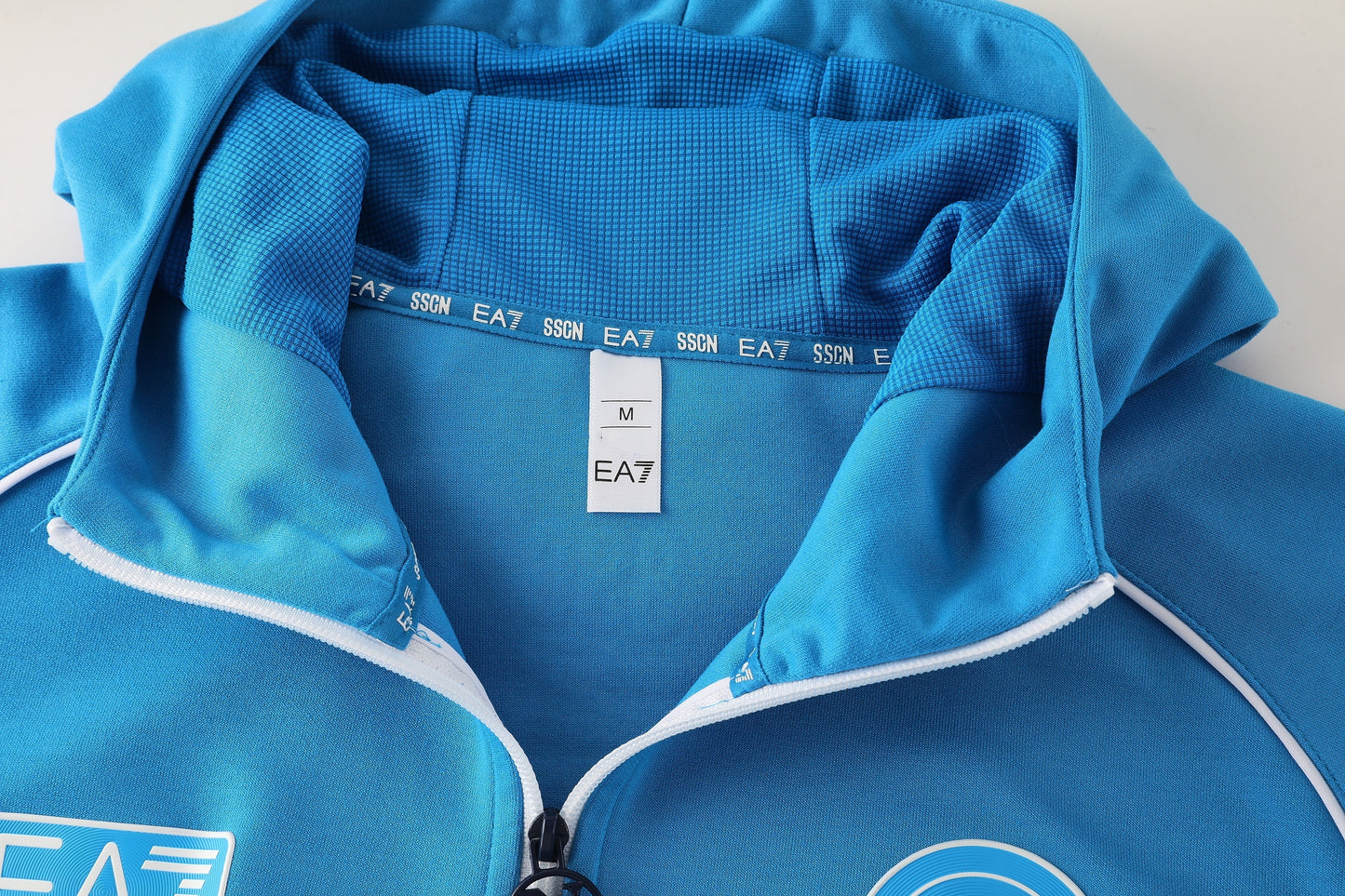 Tuta Napoli Azzurra Zip intera con cappuccio