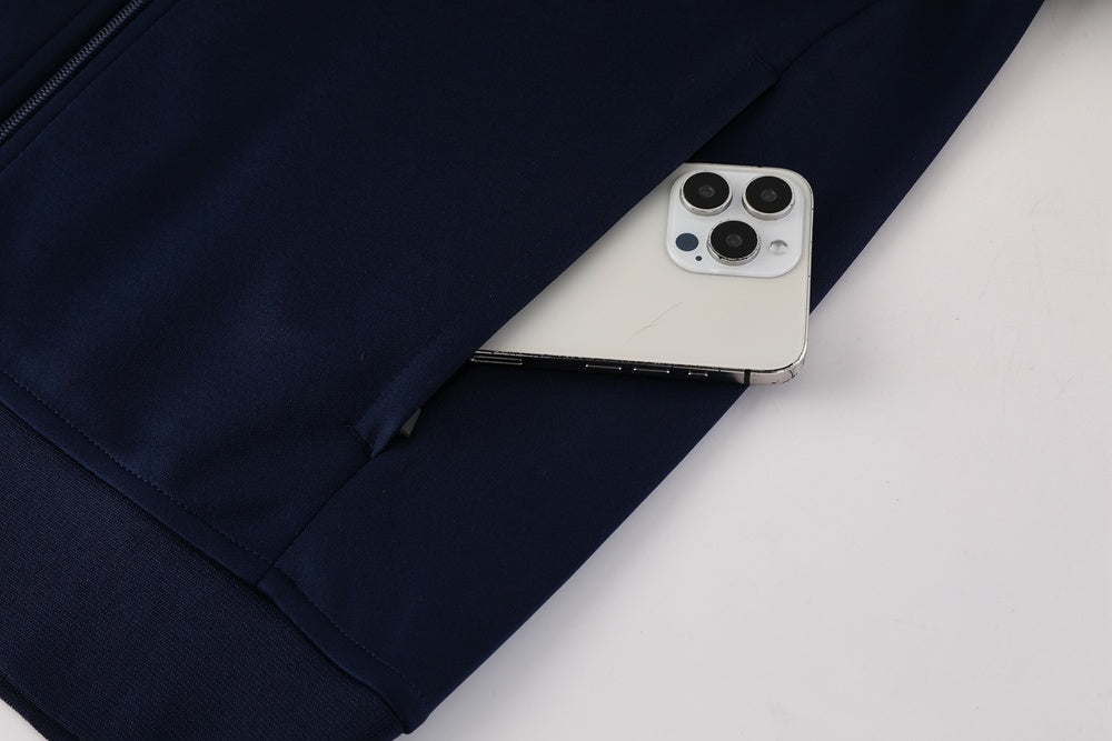 Tuta Sport blu scuro con cappuccio