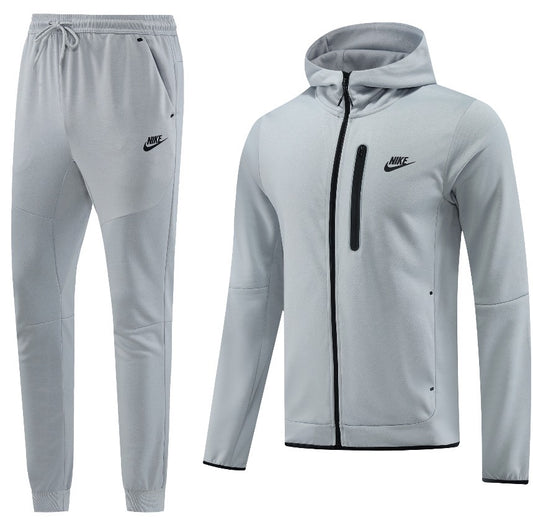 Tuta Sport grigio con cappuccio