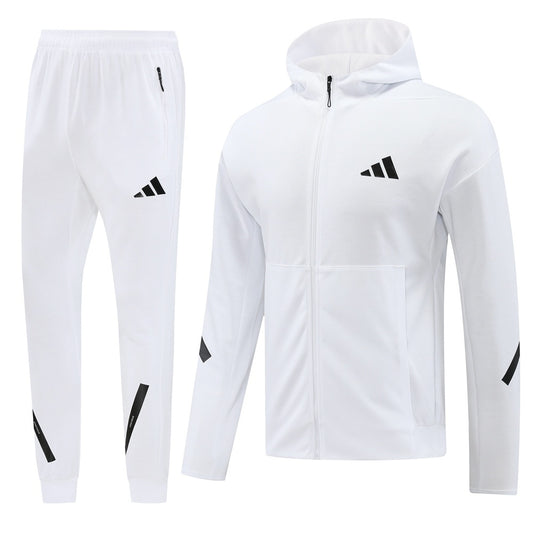Tuta Sport white con cappuccio
