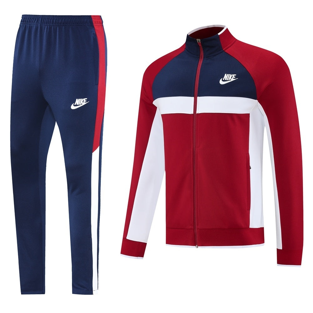 Tuta Sport bordeaux riga bianca