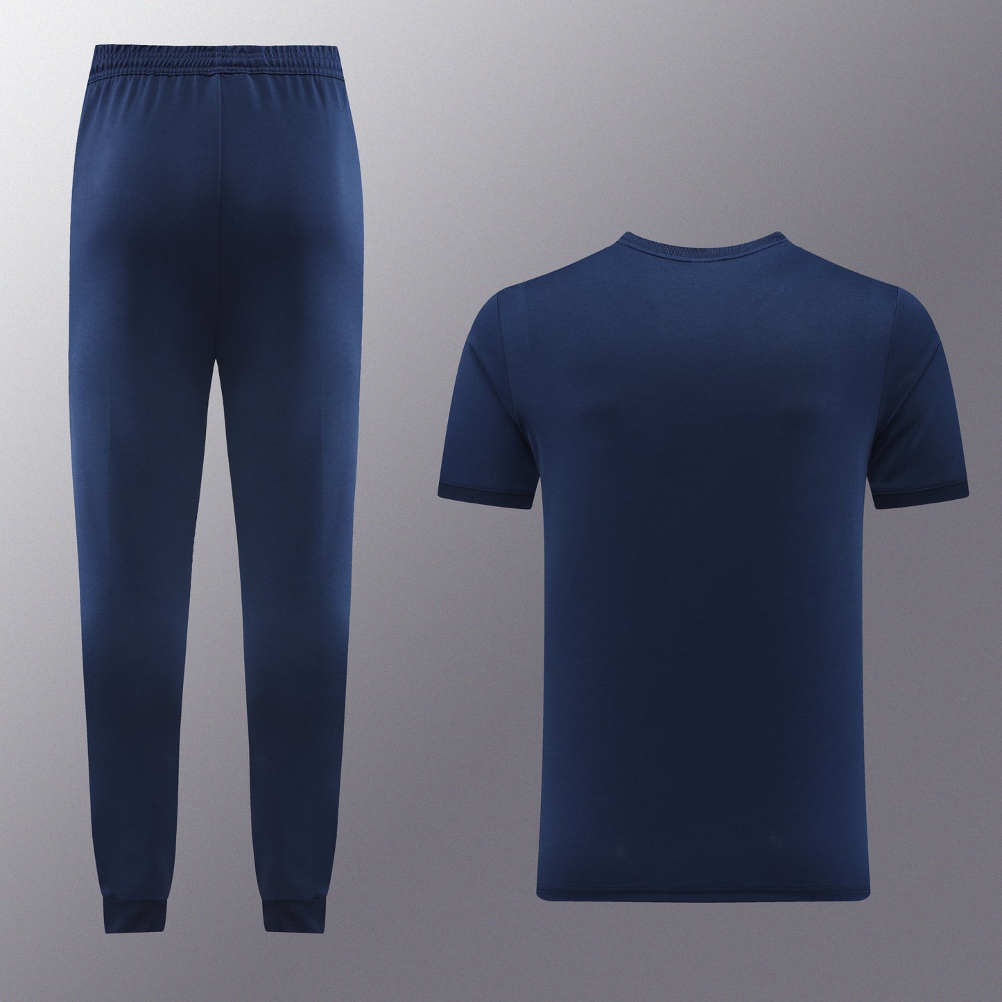 Completo con pantaloni lunghi blu fascia verde