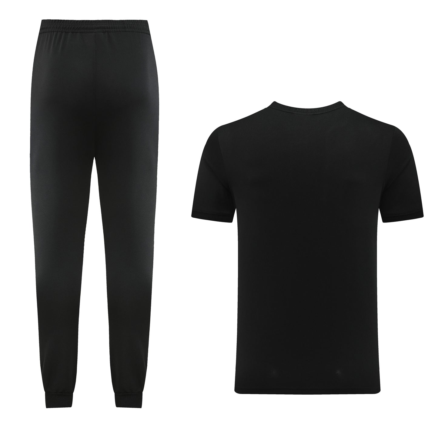 Completo con pantaloni lunghi nero fascia azzurra