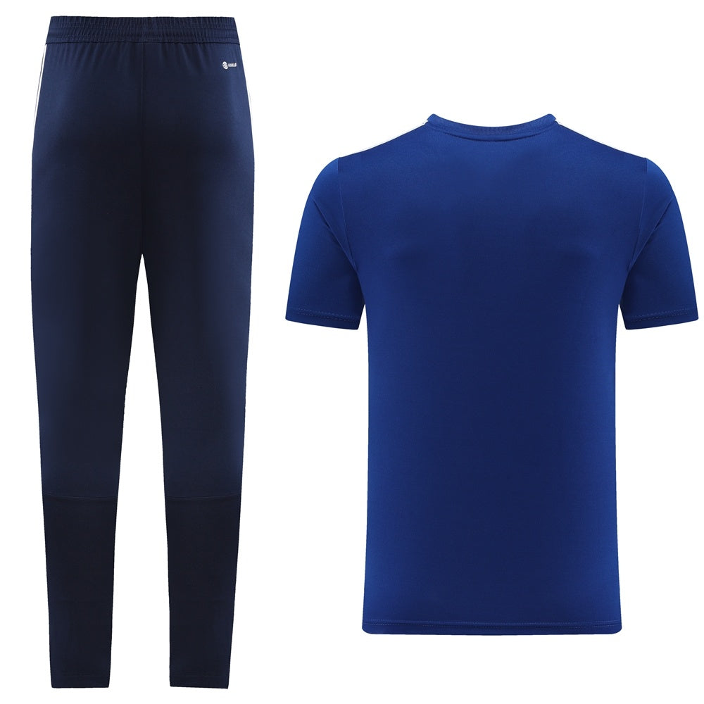 Completo con pantaloni lunghi geometric azzurro