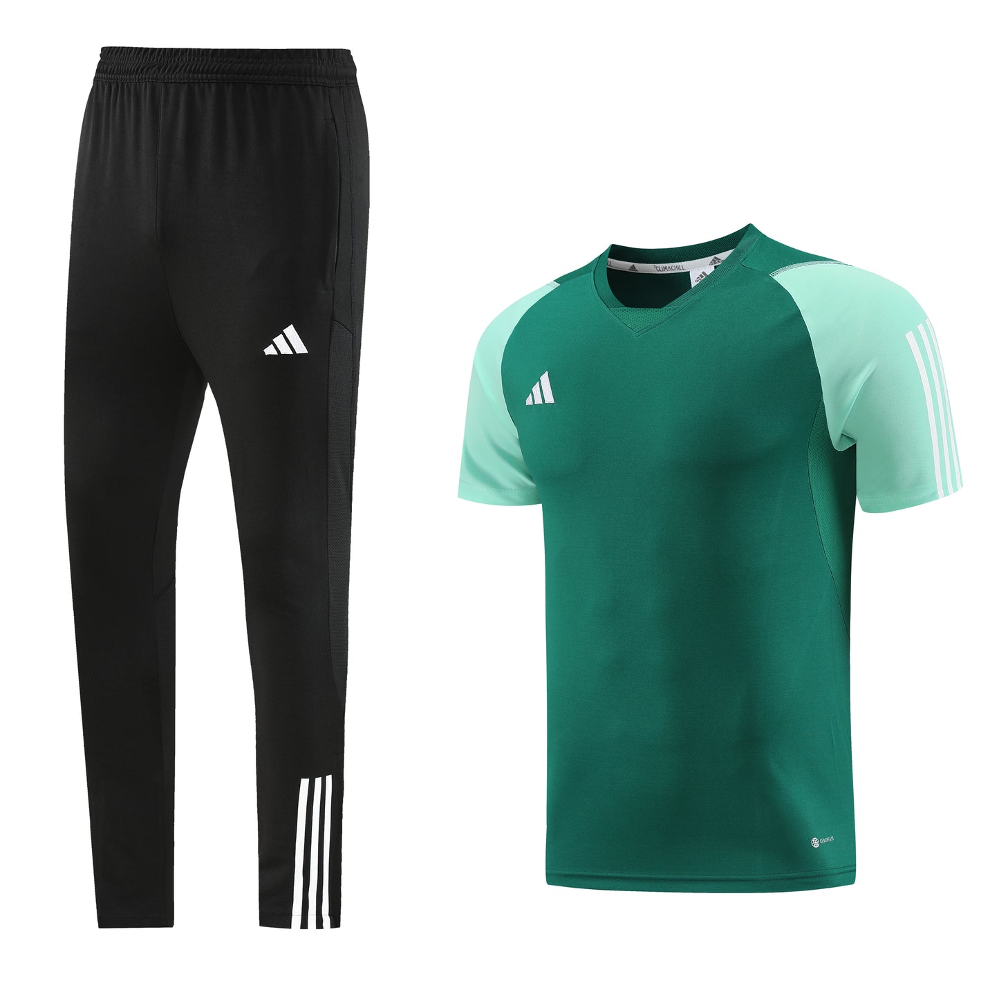 Completo con pantaloni lunghi maniche color verde