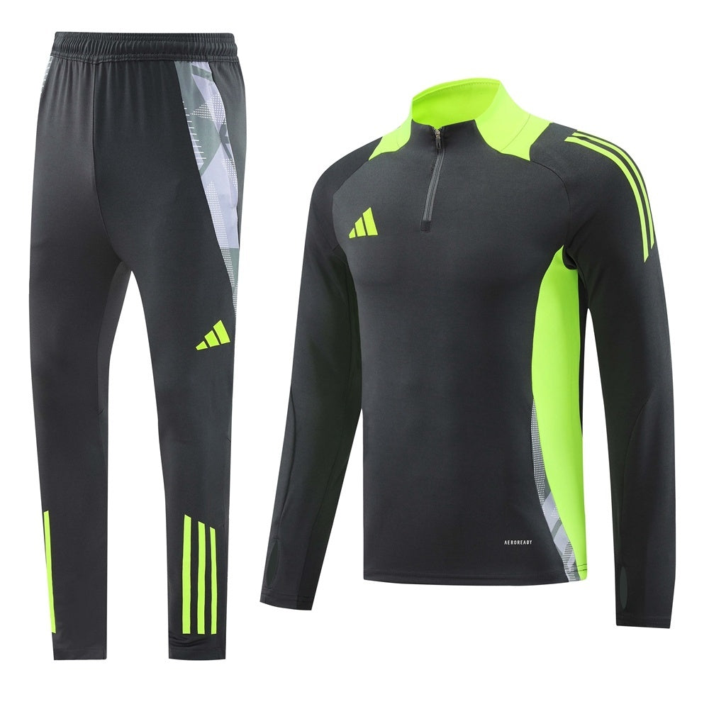 Tuta Sport nero e verde  fluo