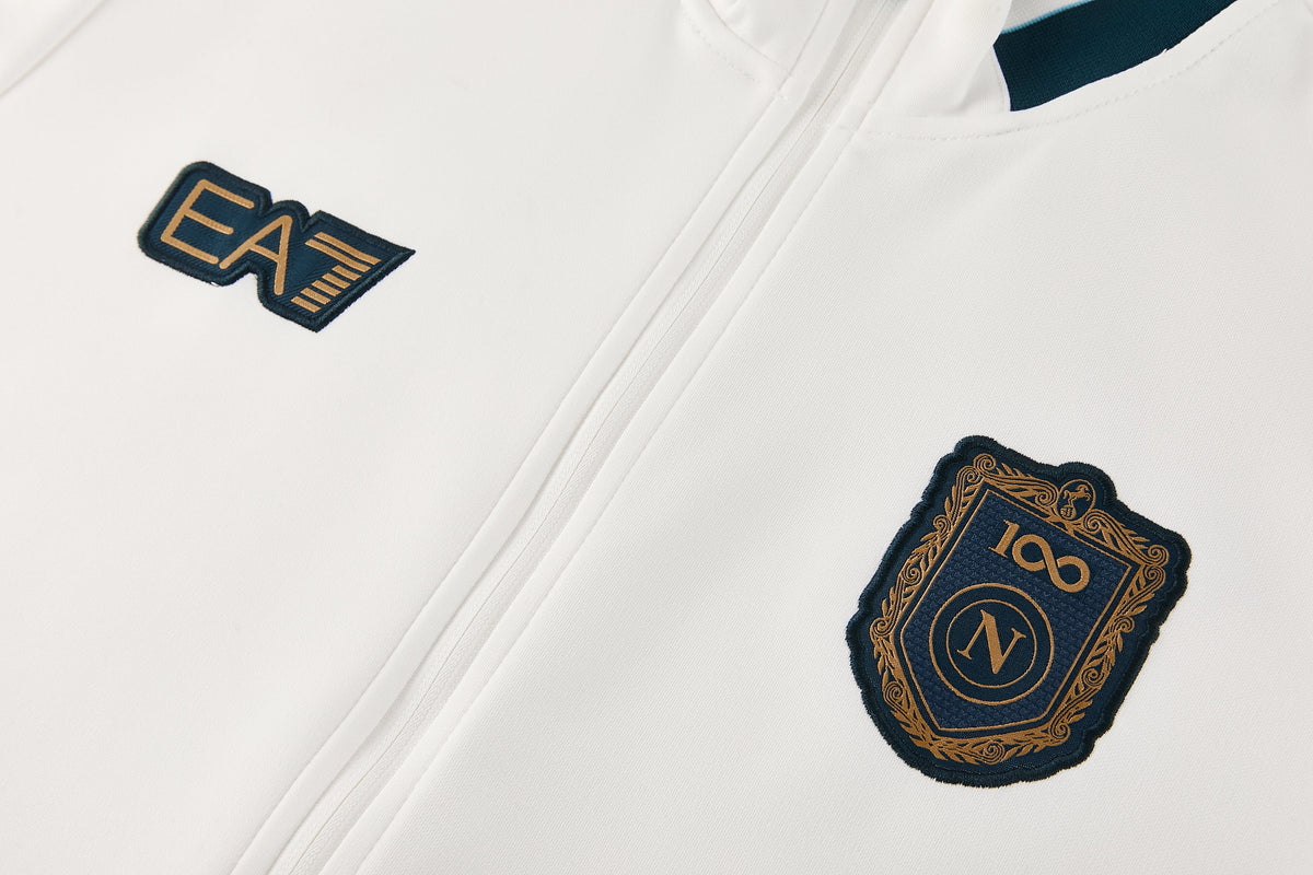 Tuta Napoli centenario bianco Zip Intera 2026-27