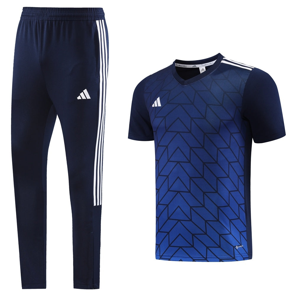 Completo con pantaloni lunghi geometric blu