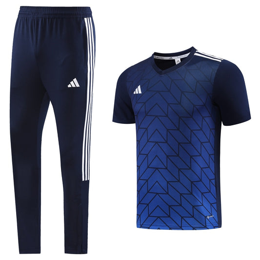 Completo con pantaloni lunghi geometric blu
