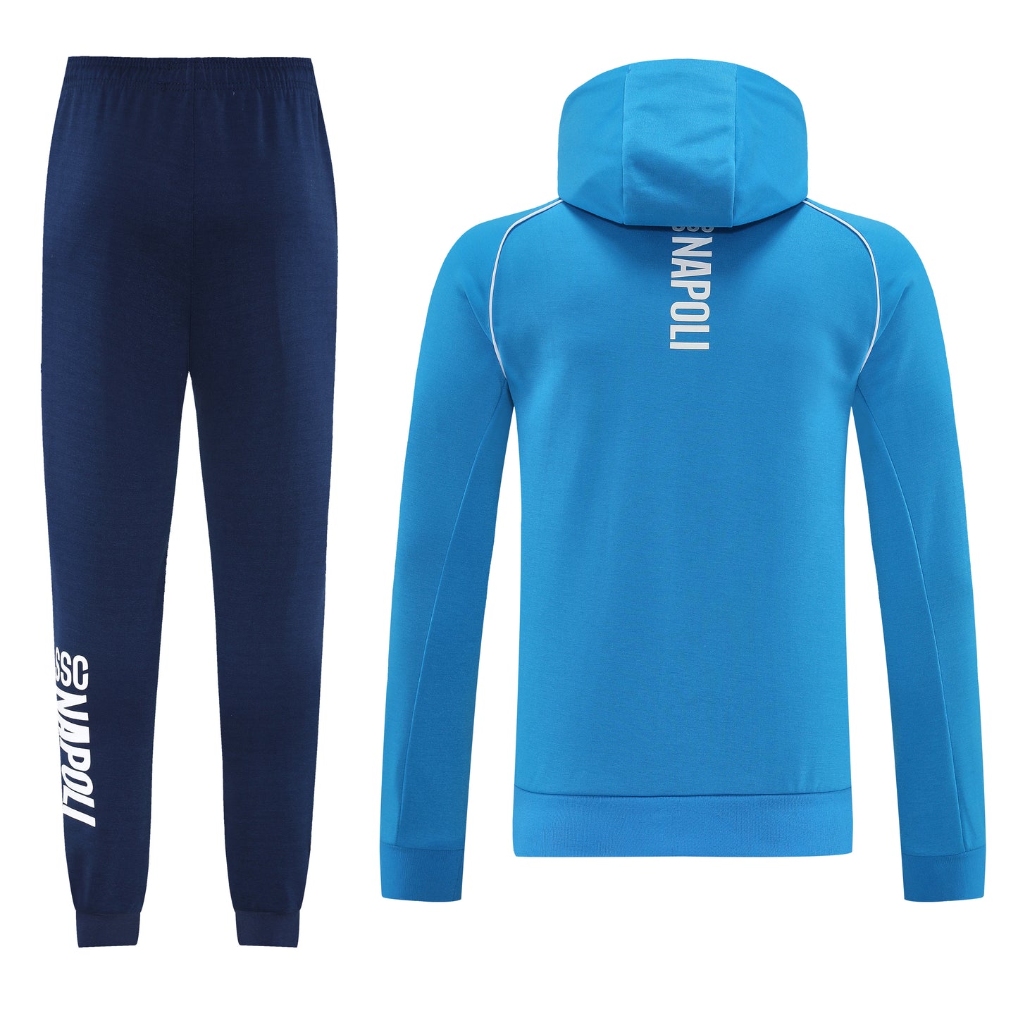 Tuta Napoli Azzurra Zip intera con cappuccio