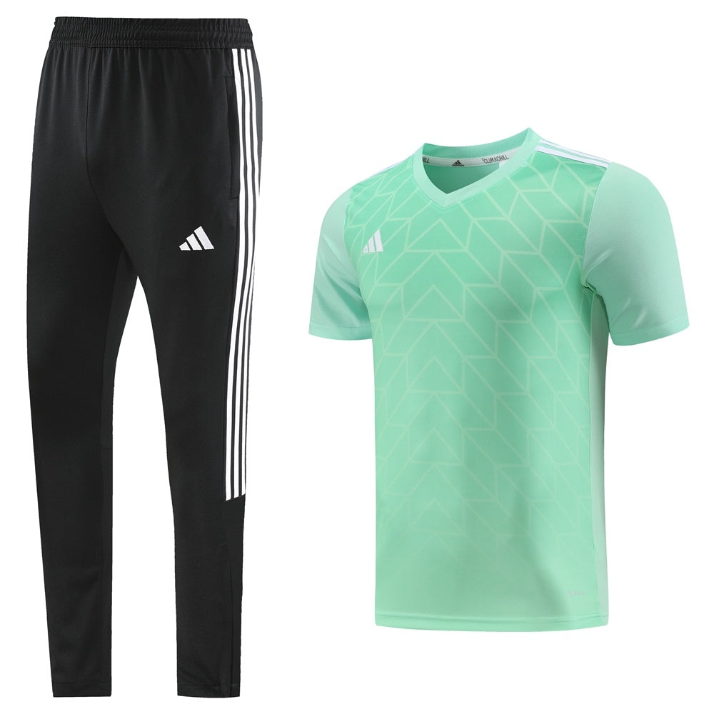 Completo con pantaloni lunghi geometric verde chiaro