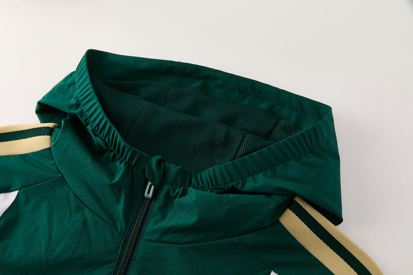 Tuta Italia Verde Zip intera con cappuccio
