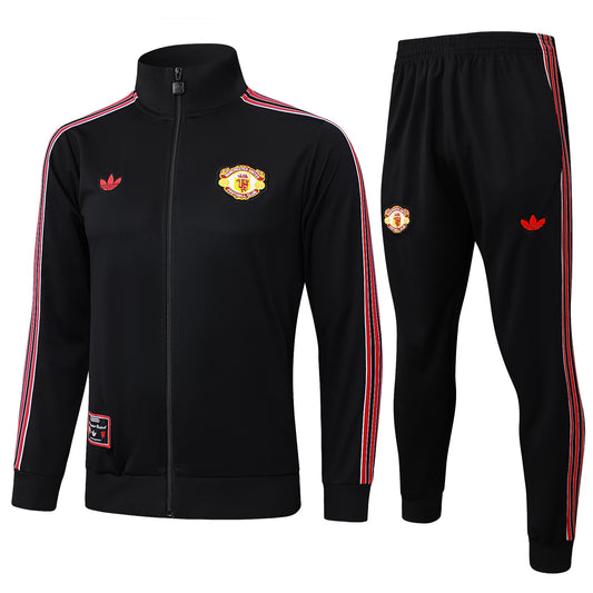 Tuta Manchester United nero zip 2025/26