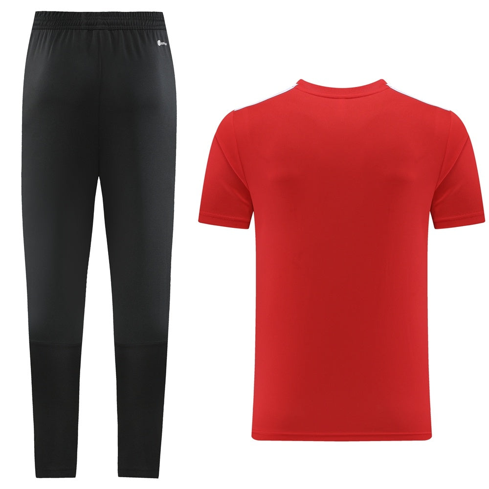 Completo con pantaloni lunghi geometric rosso