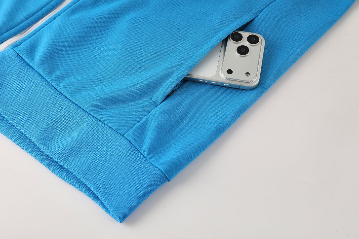 Tuta Napoli Azzurra Zip intera con cappuccio