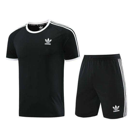 Completo con pantaloncini basic nero
