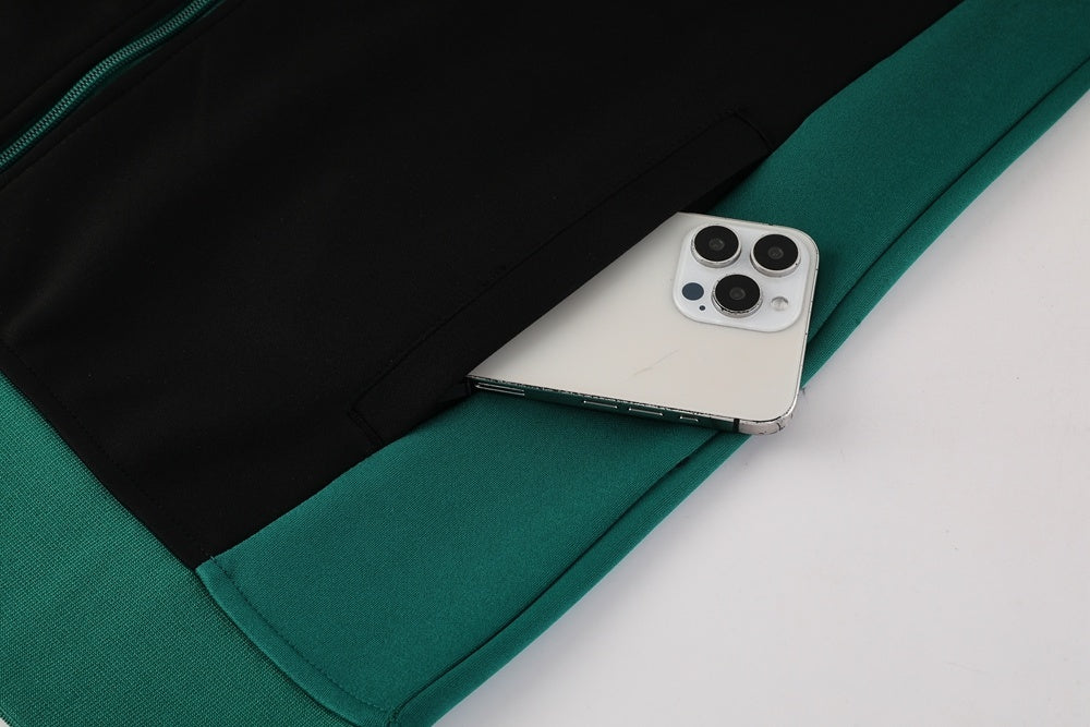 Tuta Sport verde riga bianca