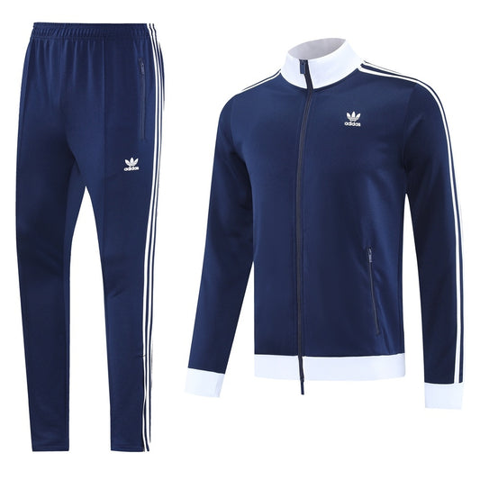 Tuta Sport blu colletto bianco