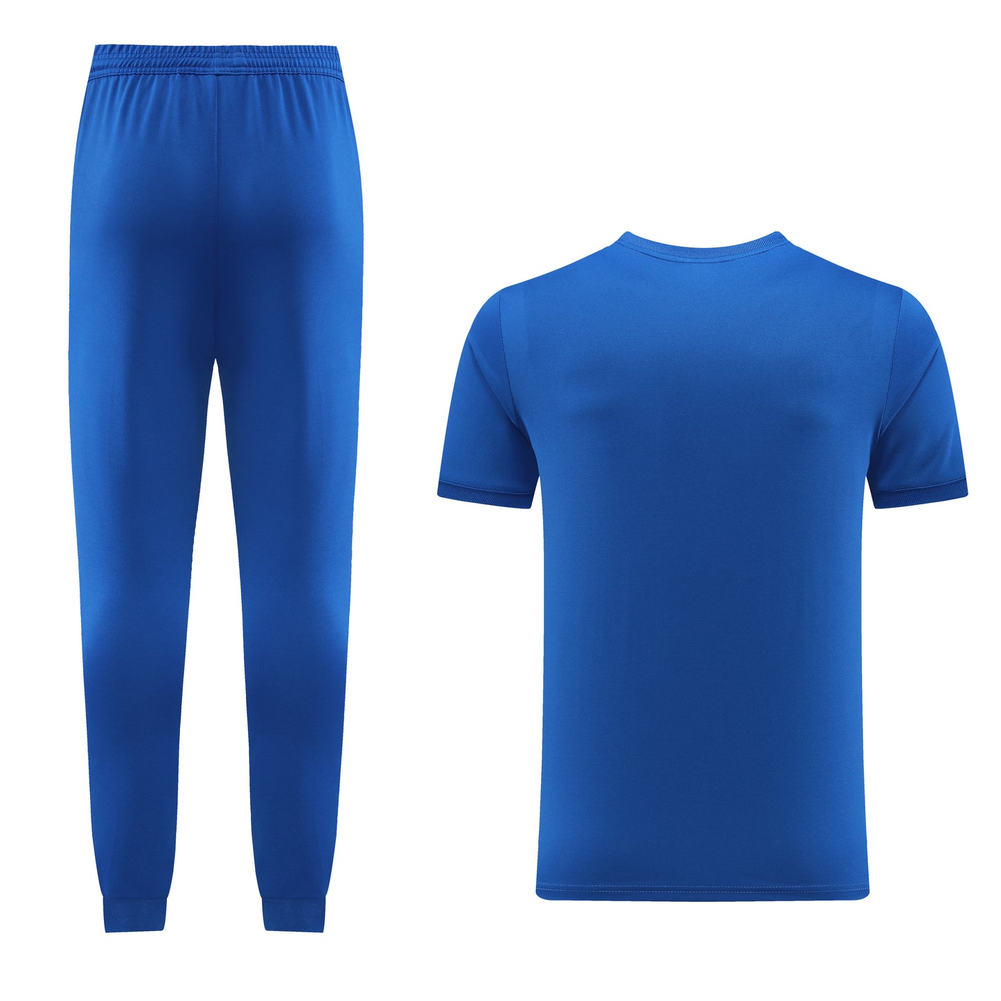 Completo con pantaloni lunghi azzurro fascia blu