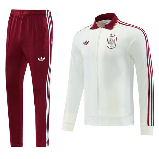 Tuta Spagna zip 26-27 special bianco e bordeaux