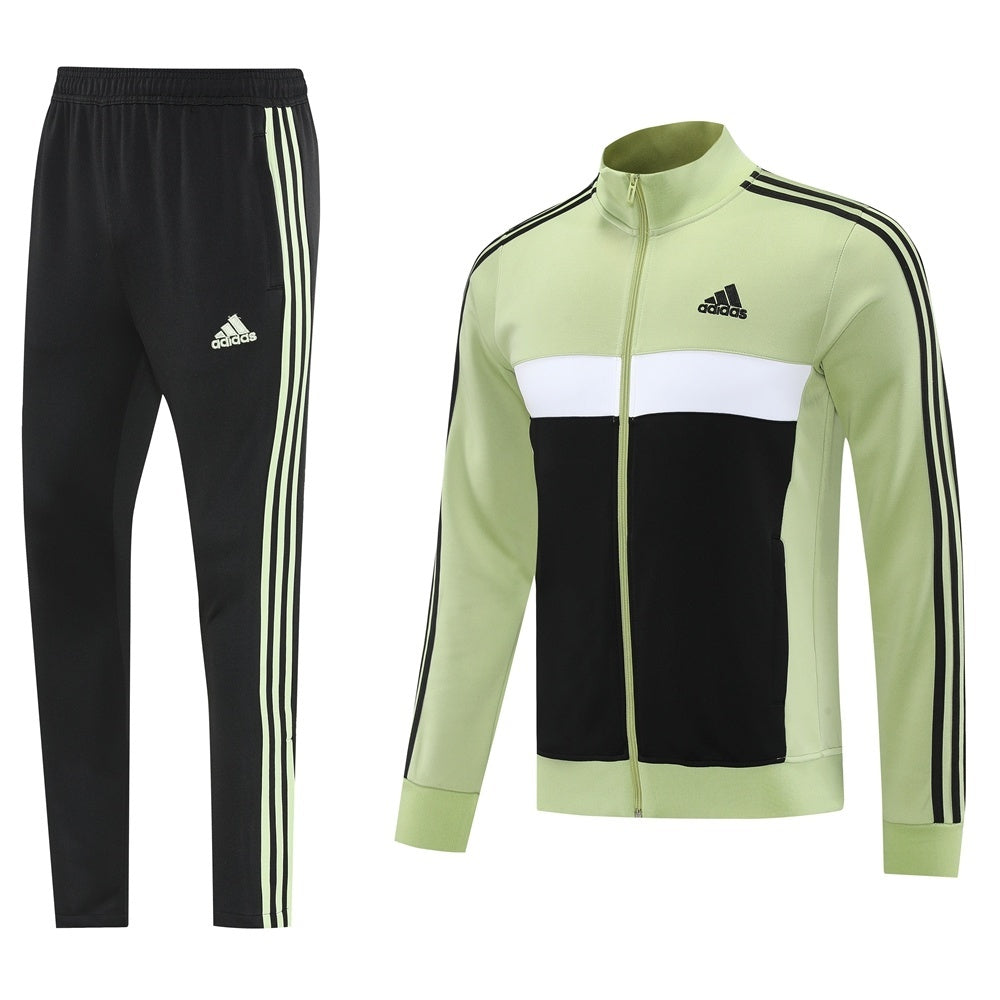 Tuta Sport verde riga bianca