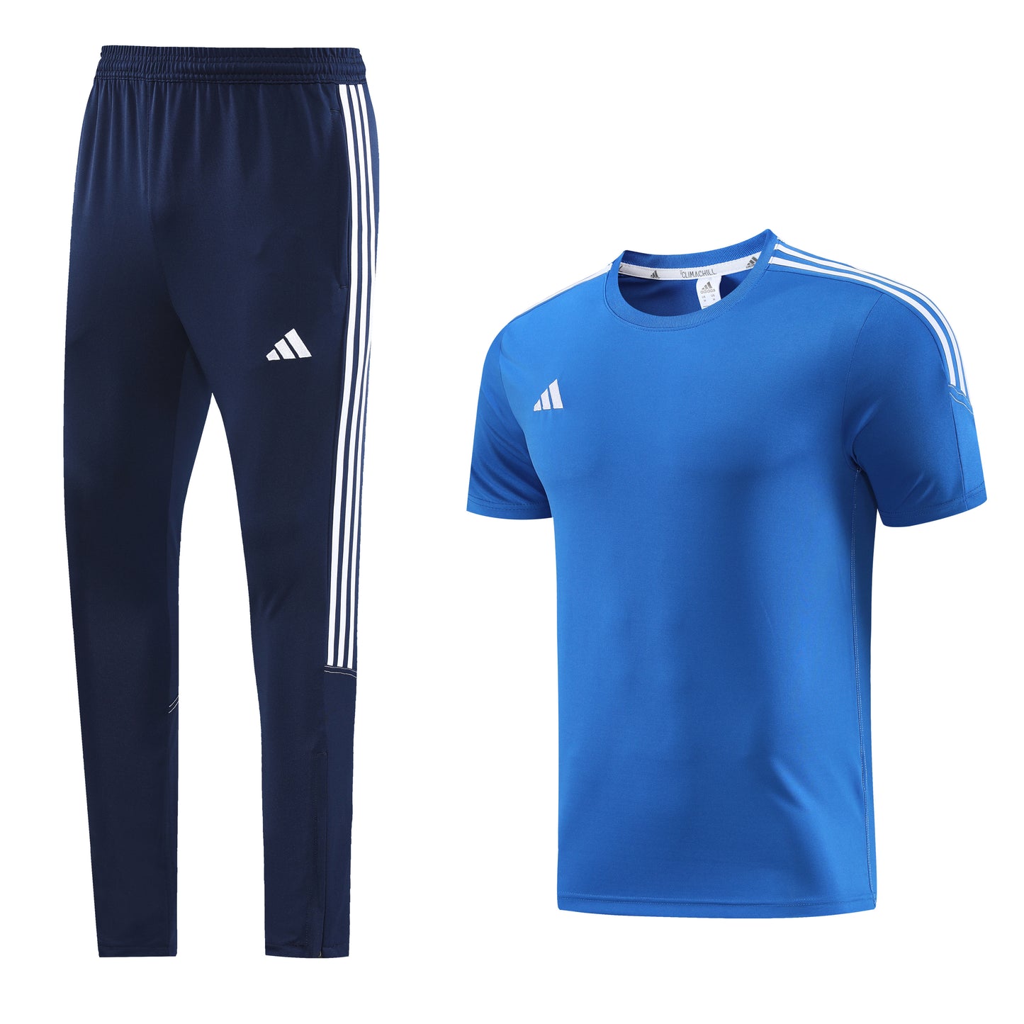 Completo con pantaloni lunghi basic azzurro