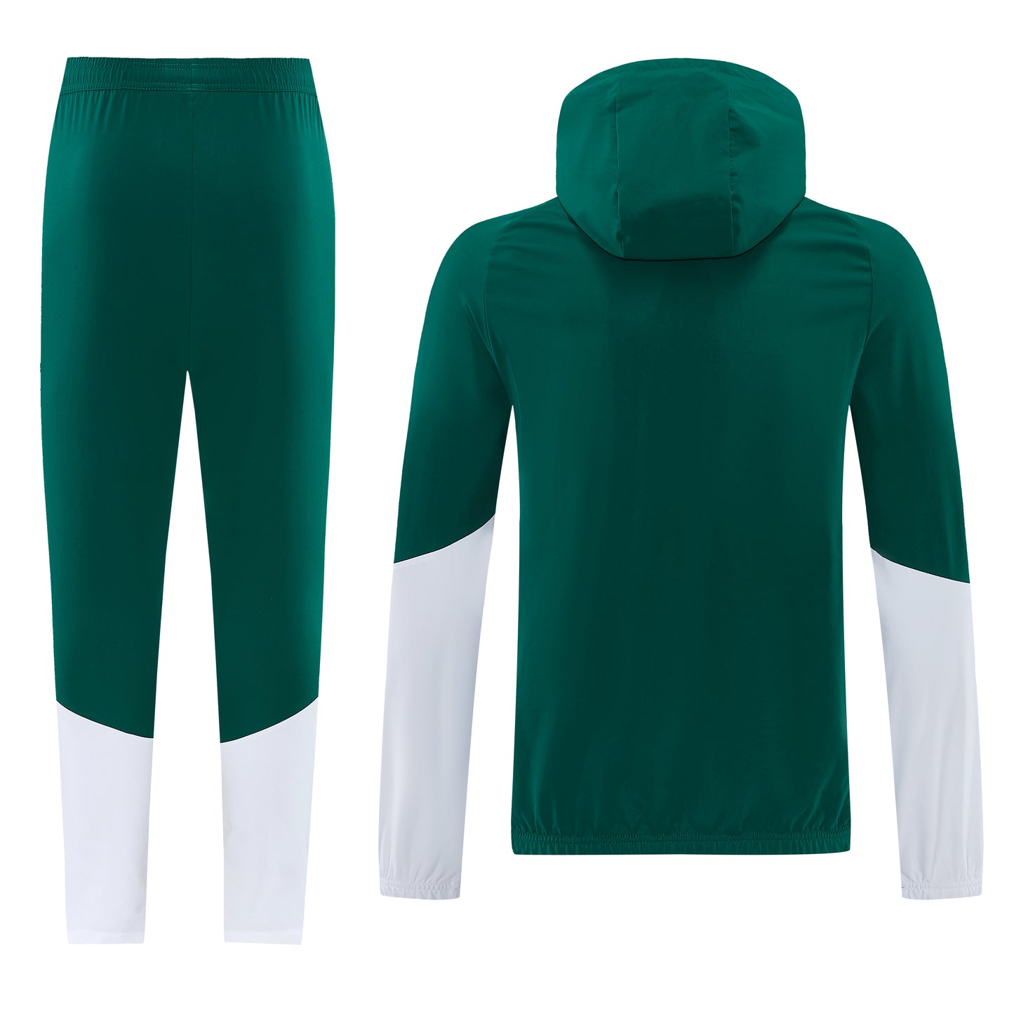 Tuta Italia Verde Zip intera con cappuccio