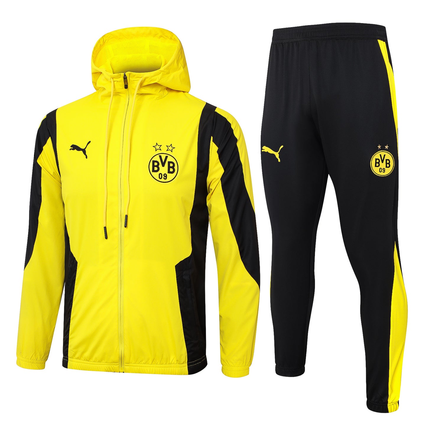 Tuta Borussia Dortmund Zip intera con cappuccio