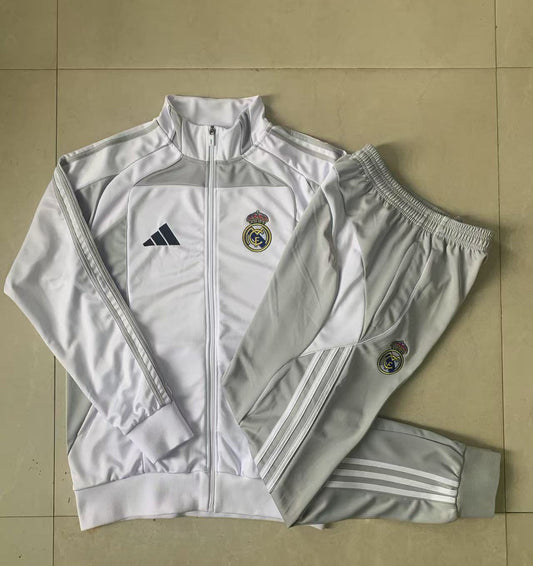 Tuta Real Madrid Bianco zip intera 2025/26